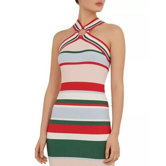 Ted Baker Lyndiaa Striped Bodycon Dress sz 1 - Picture 2 of 6